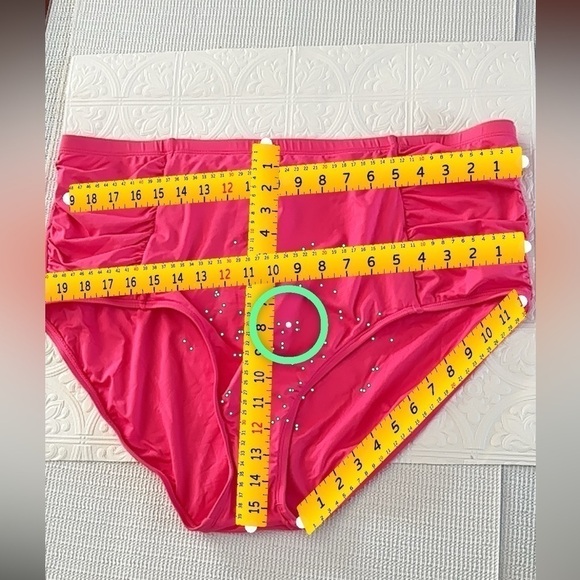 La Blanca Island Goddess Side Shirred High Waist Bottom Women Plus Size 22W Pink - Picture 3 of 13